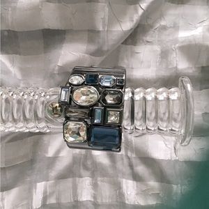 Muti-stone hinged bracelet